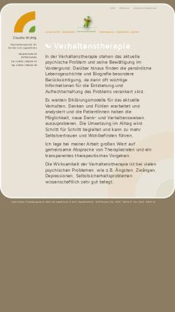 Vorschau der mobilen Webseite www.psychotherapie-wuttig.de, Claudia Wuttig