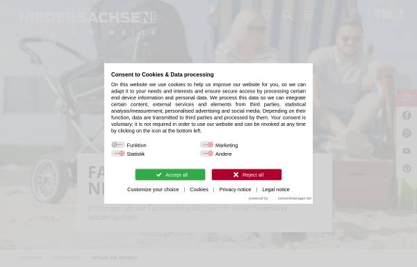 Vorschau von www.kinderferienland-niedersachsen.de, KinderFerienLand Niedersachsen
