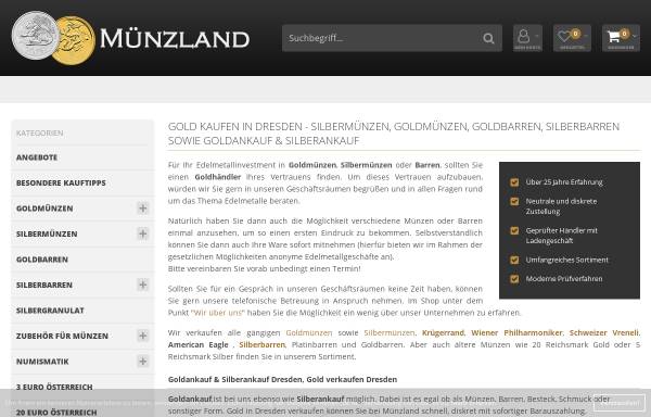 Vorschau von www.muenzland.com, Münzhandel Lehmann, Rene und Bernd GbR