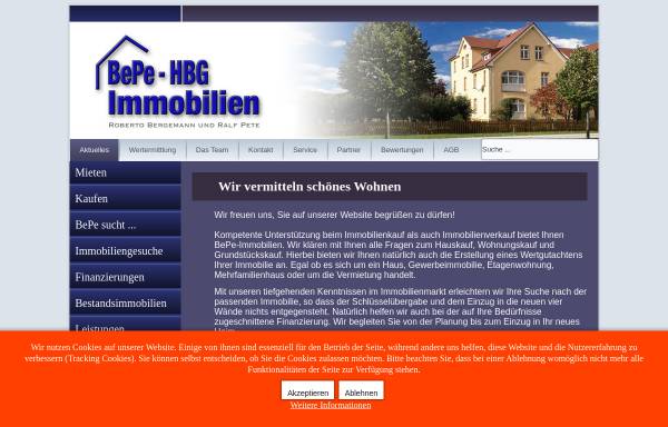 Vorschau von www.bepe-immobilien.de, BePe-HBG-Immobilien