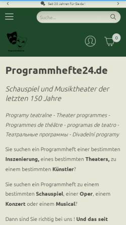 Vorschau der mobilen Webseite www.programmhefte24.de, Programmhefte24, Inhaber: Elisabeth Paulitz