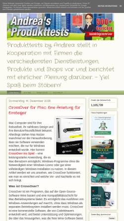 Vorschau der mobilen Webseite www.andreas-produkttests.de, Andrea´s Produkttests