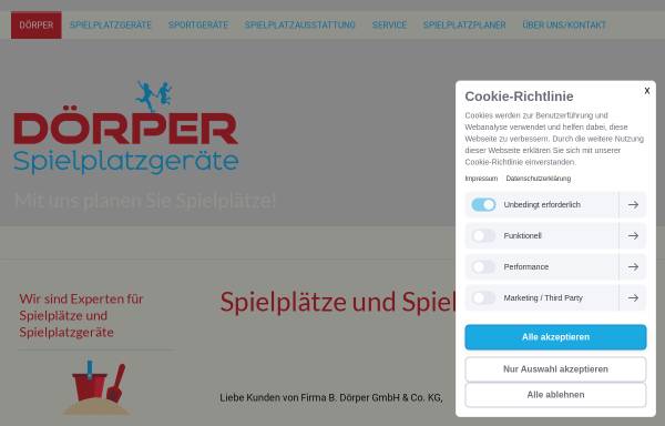 B. Dörper Spielplatzgeräte und Freiflächeneinrichtungen GmbH & Co. KG