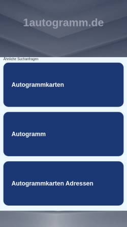 Vorschau der mobilen Webseite www.1autogramm.de, 1autogramm.de, Klaus Schüler