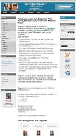 Vorschau der mobilen Webseite autogrammwelt.de, Autogrammwelt, Burkhard Schubert