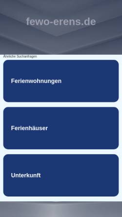 Vorschau der mobilen Webseite www.fewo-erens.de, Ferienwohnung Erens