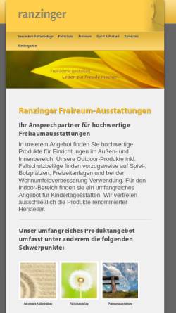 Vorschau der mobilen Webseite www.ranzinger-ausstattung.de, Ranzinger Handels GmbH