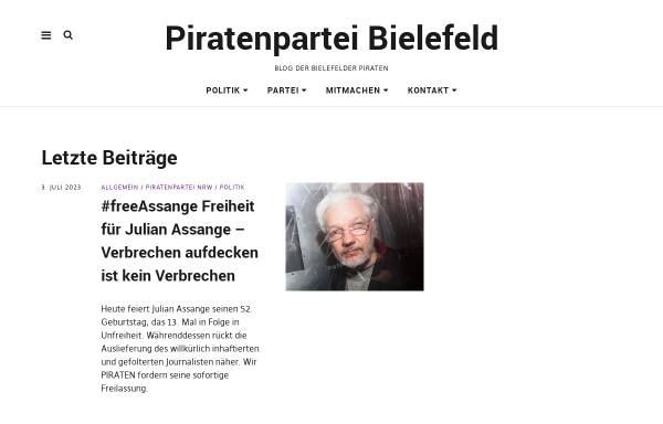 Vorschau von www.piraten-bielefeld.de, Piratenpartei, Kreisverband Bielefeld