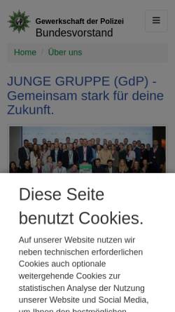 Vorschau der mobilen Webseite www.gdp.de, Junge Gruppe