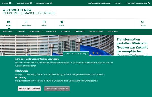 Vorschau von www.wirtschaft.nrw.de, Ministerium für Wirtschaft, Energie, Industrie, Mittelstand und Handwerk des Landes Nordrhein-Westfalen (MWEIMH NRW)