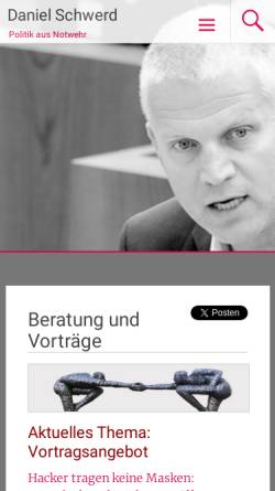 Vorschau der mobilen Webseite www.daniel-schwerd.de, Schwerd, Daniel (MdL)