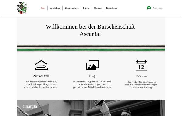 Vorschau von www.burschenschaft-ascania.de, Burschenschaft Ascania zu Friedberg