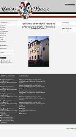 Vorschau der mobilen Webseite www.cimbria-et-rhenania.de, Landsmannschaft Cimbria et Rhenania zu Friedberg