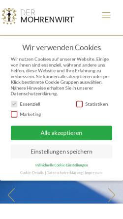 Vorschau der mobilen Webseite www.der-mohrenwirt.com, Bike- und Wanderhotel Mohren & Plavina