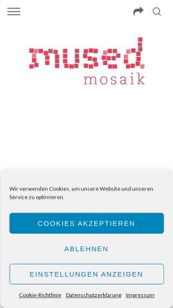 Vorschau der mobilen Webseite www.mused-mosaik.de, mused - Blog rund um moderne Mosaikkunst