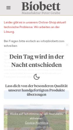 Biobett Online Shop der Tischlerei Peter Grube