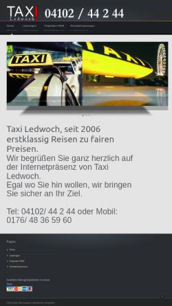 Vorschau der mobilen Webseite www.taxi-ledwoch.de, Taxi Ledwoch
