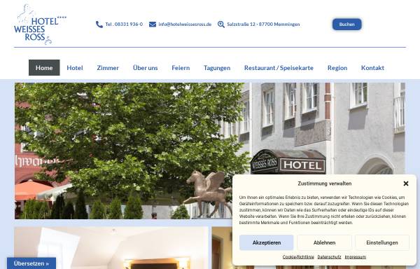 Vorschau von www.hotelweissesross.de, Hotel-Weisses-Ross.eu