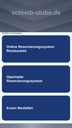 Vorschau der mobilen Webseite www.schreib-stube.de, Schreib-Stube