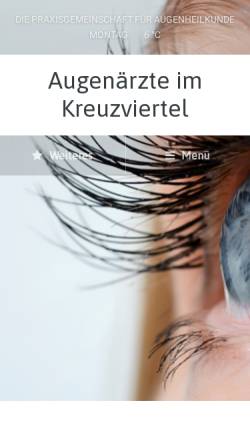Vorschau der mobilen Webseite www.xn--augenrzte-kreuzviertel-44b.de, Reinke-Ziemssen, Dr. med. Dagmar und Riehm, Dr. med. Elisabeth