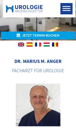 Vorschau der mobilen Webseite www.urologie-am-dom.de, Urologie am Dom - Dr. Marius M. Anger