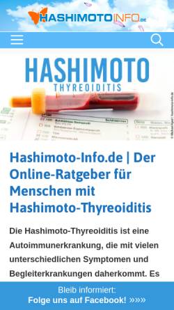 Vorschau der mobilen Webseite www.hashimoto-info.de, Hashimoto-Info