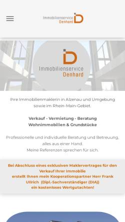 Vorschau der mobilen Webseite www.immobilienservice-denhard.de, Immobilienservice Denhard