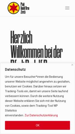 Vorschau der mobilen Webseite pfadirbz.ch, Pfadiabteilung Rudolf Brun Zürich