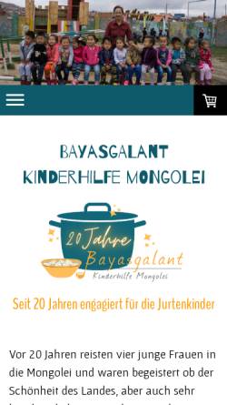 Vorschau der mobilen Webseite www.bayasgalant.ch, Bayasgalant - Kinderhilfe Mongolei