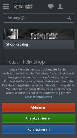 Vorschau der mobilen Webseite www.fetisch-felix.de, Fetish-Felix - Inh. Stephan Torster