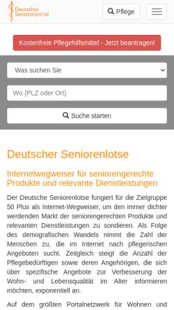 Vorschau der mobilen Webseite www.deutscher-seniorenlotse.de, Deutscher Seniorenlostse