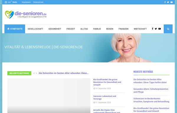Vorschau von www.die-senioren.de, Seniorenportal