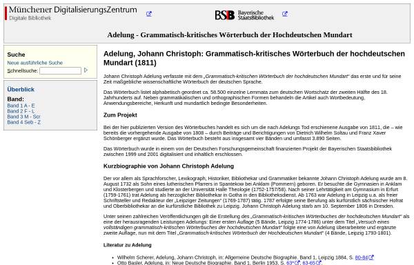 J.C. Adelung: Grammatisch-kritisches Wörterbuch der Hochdeutschen Mundart [1]