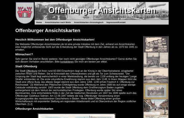 Vorschau von www.offenburger-ansichtskarten.de, Offenburger Ansichtskarten