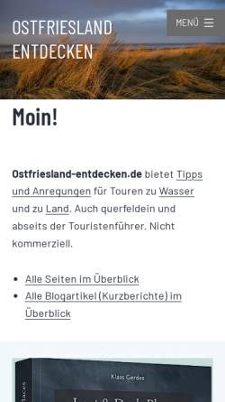 Vorschau der mobilen Webseite www.ostfriesland-entdecken.de, Ostfriesland entdecken - Gerd Klaassen