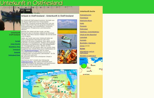 Vorschau von www.unterkunft-ostfriesland.de, Unterkunft in Ostfriesland - Harms-Niepel / Meyer GbR