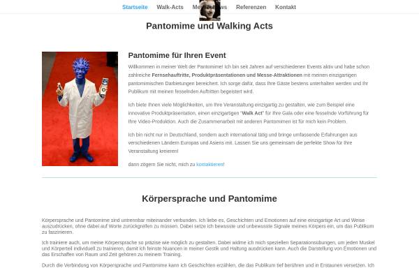 Vorschau von www.pantomime-shows.de, Pantomime