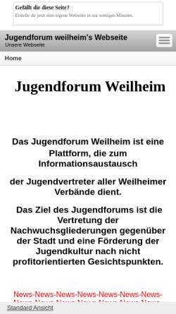 Vorschau der mobilen Webseite jugendforum-weilheim.beepworld.de, Jugendforum Weilheim
