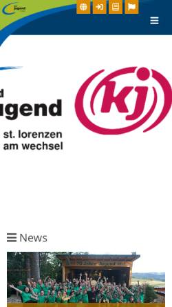 Vorschau der mobilen Webseite www.jugend-lorenzen.at, Landjugend und Katholische Jugend St. Lorenzen am Wechsel