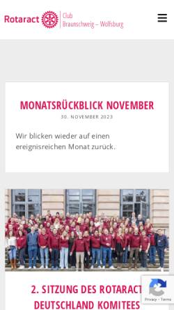 Vorschau der mobilen Webseite www.rac-bs-wob.de, Rotaract Club Braunschweig-Wolfsburg