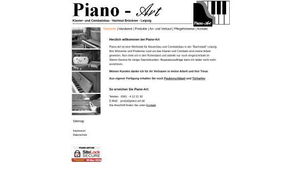 Vorschau von www.piano-art.de, Klavier- und Cembalobau, Hartmut Brückner
