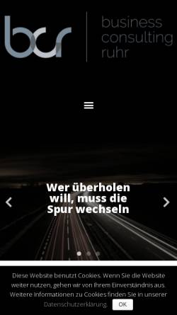 Vorschau der mobilen Webseite www.bcr-network.de, business consulting ruhr