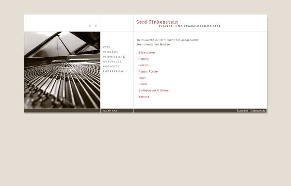 Vorschau von www.fluegelfink.de, Gerd Finkenstein - Klavier- und Cembalobaumeister
