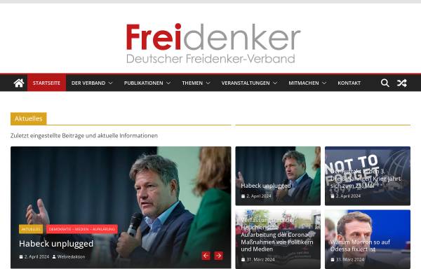 Vorschau von www.freidenker.org, Deutscher Freidenker Verband e.V. - Jugendweihe/Jugendfeier