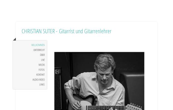 Vorschau von www.christiansuter.de, Christian Suter, Gitarrist und Gitarrenlehrer