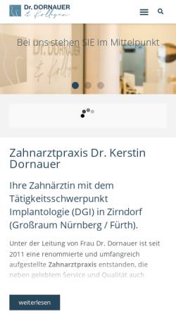Vorschau der mobilen Webseite www.dr-dornauer.de, Dr. med. dent. Kerstin Dornauer