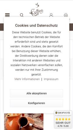 Vorschau der mobilen Webseite www.der-kaffeeautomat.net, Der-kaffeeautomat.net