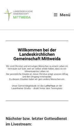 Vorschau der mobilen Webseite www.lutherhaus.org, Landeskirchliche Gemeinschaft Mittweida