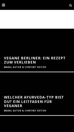Vorschau der mobilen Webseite www.deutschlandistvegan.de, Deutschland is(s)t vegan
