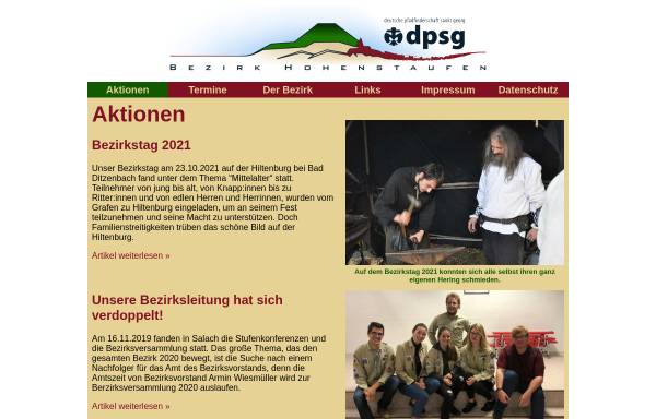 Vorschau von www.dpsg-hohenstaufen.de, DPSG Bezirk Hohenstaufen